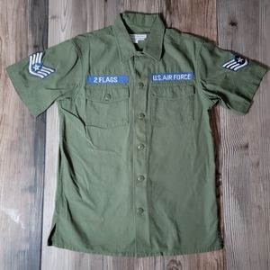 Under two flags military inspired button down